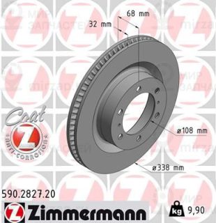 Тормозной диск ZIMMERMANN 590282720