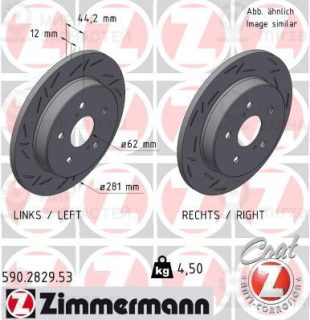 Тормозной диск ZIMMERMANN 590282953
