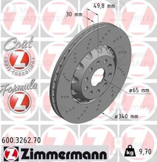 Тормозной диск ZIMMERMANN 600326270