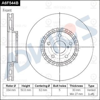 Запчасть ADVICS A6F544B