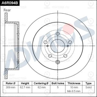 Запчасть ADVICS A6R094B