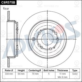 Запчасть ADVICS C6R575B