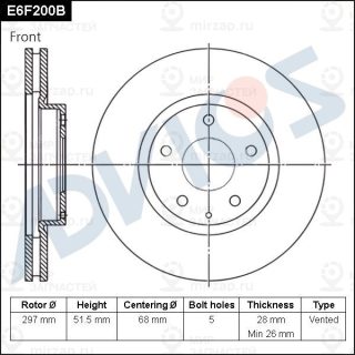 Запчасть ADVICS E6F200B