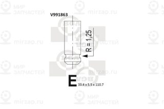 Клапан впускной BGA V991863