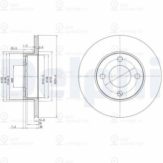 Тормозной диск DELPHI BG2215