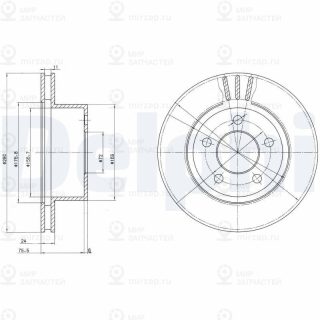 Тормозной диск DELPHI BG3533