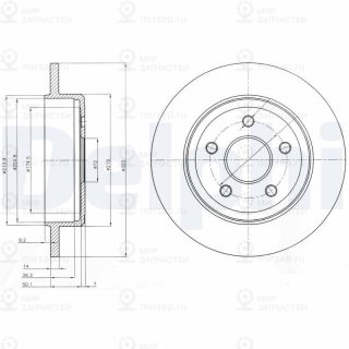 Тормозной диск DELPHI BG4160