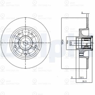 Тормозной диск DELPHI BG9112RS