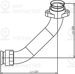 Труба выхлопного газа DINEX 54232