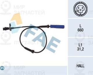 Датчик частоты вращения колеса FAE 78045