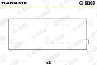 Шатунный подшипник GLYCO 714284STD