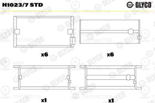 Подшипник коленвала GLYCO H10237STD