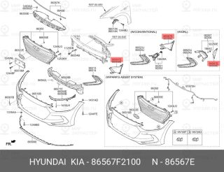 Запчасть HYUNDAI 86567F2100