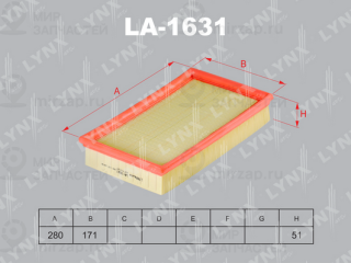 Фильтр воздушный LYNX LA1631