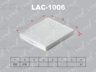 Фильтр салона LYNX LAC1006