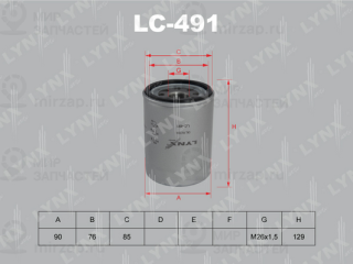 Фильтр масляный LYNX LC491