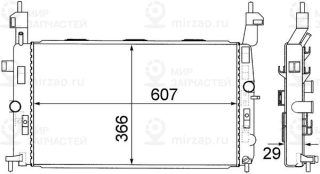 Радиатор охлаждения двигателя MAHLE CR1498000S