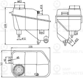 Компенсационный бачок охлаждающей жидкости MAHLE CRT202000S