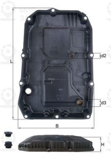 Масляный поддон, автоматическая коробка передач MAHLE HX196KIT