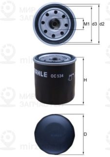 Фильтр масляный MAHLE OC534