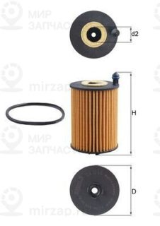 Фильтр масляный MAHLE OX1266D