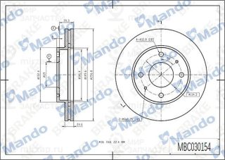 Тормозной диск MANDO MBC030154