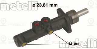 Главный тормозной цилиндр METELLI 050308