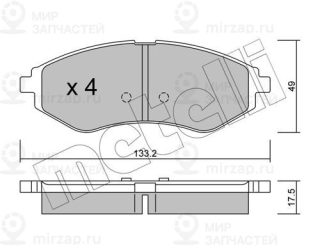 Комплект тормозных колодок (дисковый тормоз) METELLI 2205080