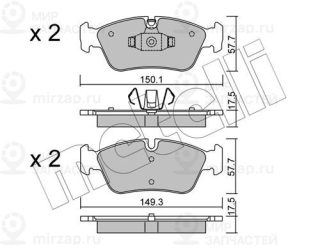 Комплект тормозных колодок (дисковый тормоз) METELLI 2206400