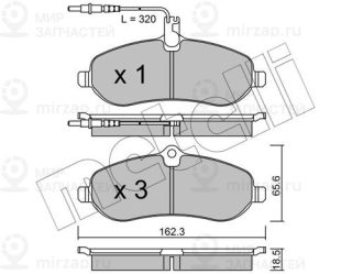 Комплект тормозных колодок (дисковый тормоз) METELLI 2207070