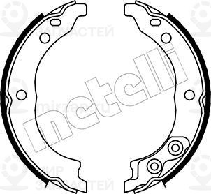 Комплект тормозных колодок стояночной системы METELLI 530089