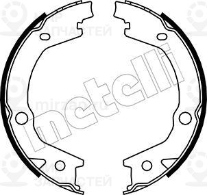Комплект тормозных колодок стояночной системы METELLI 530184