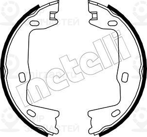 Комплект тормозных колодок стояночной системы METELLI 530302