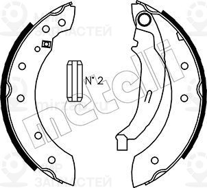 Комплект тормозных колодок METELLI 530350