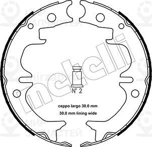 Комплект тормозных колодок стояночной системы METELLI 530442