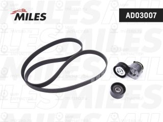 Комплект поликлинового ремня MILES AD03007