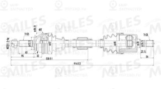 Приводной вал MILES GC02176