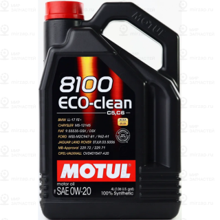 Масло Моторное Motul 8100 Eco-Clean 0W-20 Синтетическое 4 Л 113219 MOTUL 113219