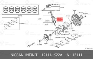Запчасть NISSAN 12111JK22A