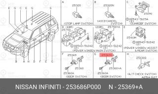 Запчасть NISSAN 253686P000