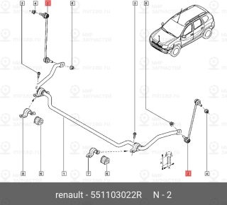 Запчасть NISSAN 551103022R