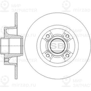 Тормозной диск SANGSIN SD3064