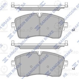 Комплект тормозных колодок (дисковый тормоз) SANGSIN SP4010