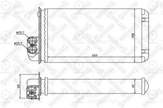 Теплообменник отопителя салона STELLOX 1035000SX