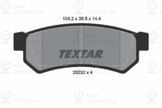 Комплект тормозных колодок (дисковый тормоз) TEXTAR 2523201