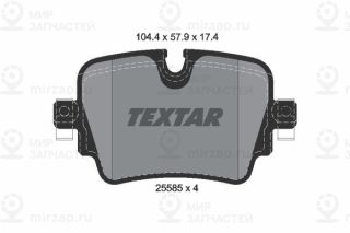 Комплект тормозных колодок (дисковый тормоз) TEXTAR 2558501