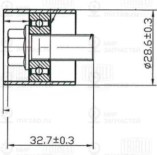 Паразитный / ведущий ролик зубчатого ремня TRIALLI CM5525