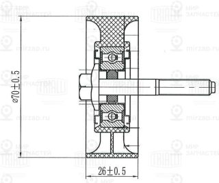 Паразитный / ведущий ролик поликлинового ремня TRIALLI CM5662