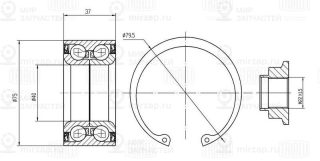 Комплект подшипника ступицы колеса TRIALLI CS1480