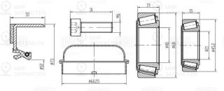 Комплект подшипника ступицы колеса TRIALLI CS1587